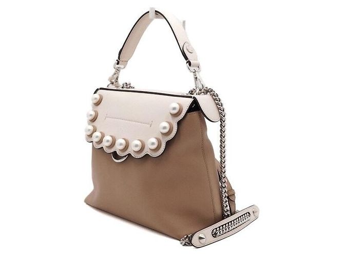 Fendi Schulstart Chain Tote Schultertasche und Rucksack Braun - Ansicht 2