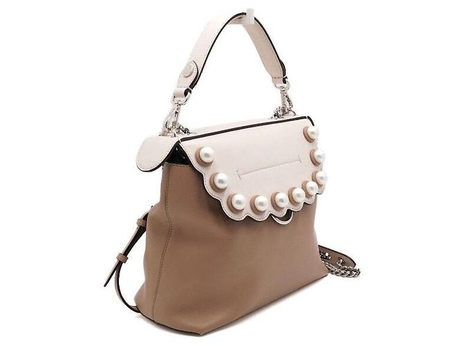 Fendi Schulstart Chain Tote Schultertasche und Rucksack Braun - Ansicht 3