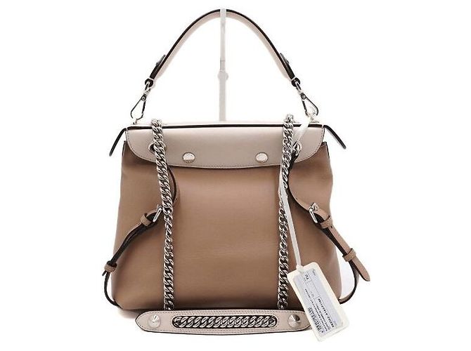 Fendi Schulstart Chain Tote Schultertasche und Rucksack Braun - Ansicht 4