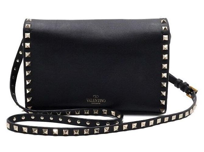 Valentino Borsa a tracolla e crossbody Rockstud in pelle nera Nero - vista 4