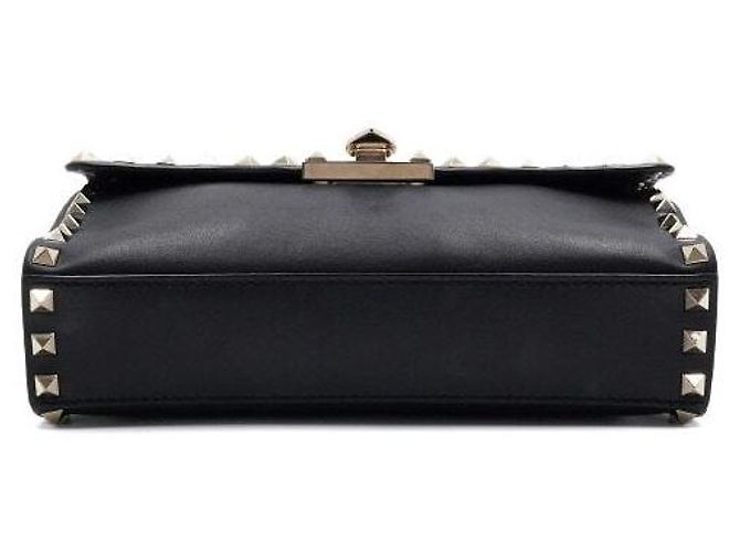 Valentino Borsa a tracolla e crossbody Rockstud in pelle nera Nero - vista 7
