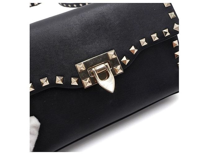 Valentino Borsa a tracolla e crossbody Rockstud in pelle nera Nero - vista 9