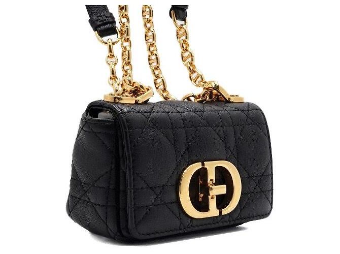 Dior Micro borsa a tracolla e borsa crossbody in Cannage nero - vista 3