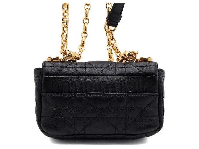 Dior Micro borsa a tracolla e borsa crossbody in Cannage nero - vista 4