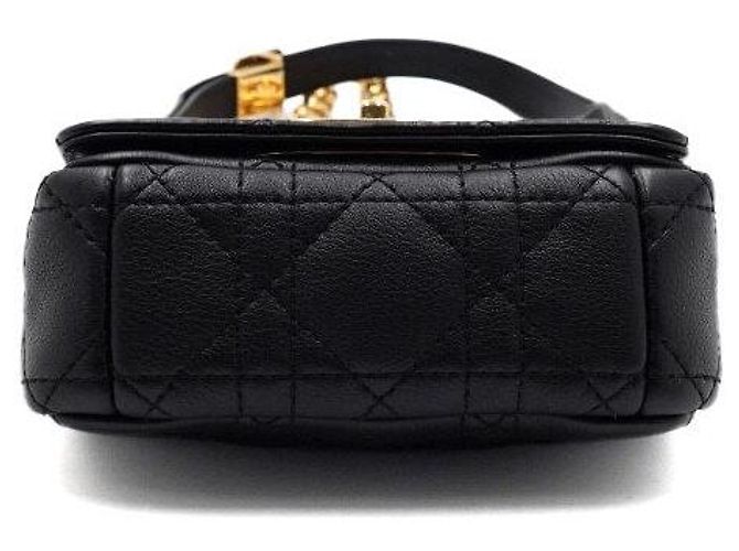 Dior Micro borsa a tracolla e borsa crossbody in Cannage nero - vista 7