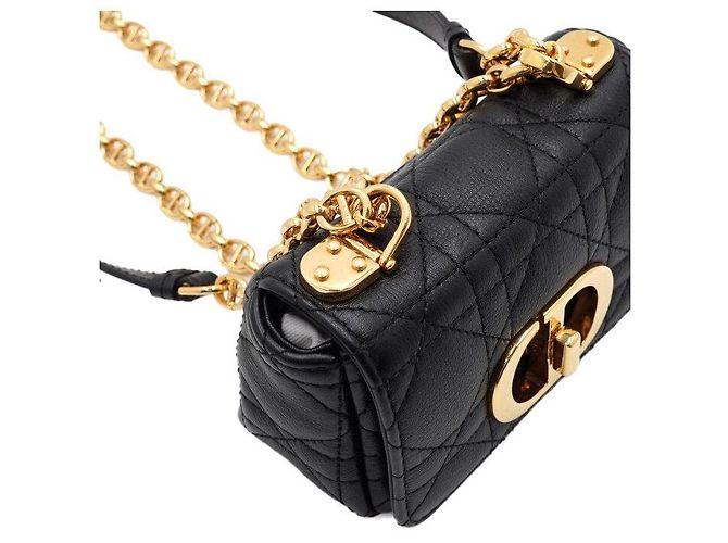 Dior Micro borsa a tracolla e borsa crossbody in Cannage nero - vista 8