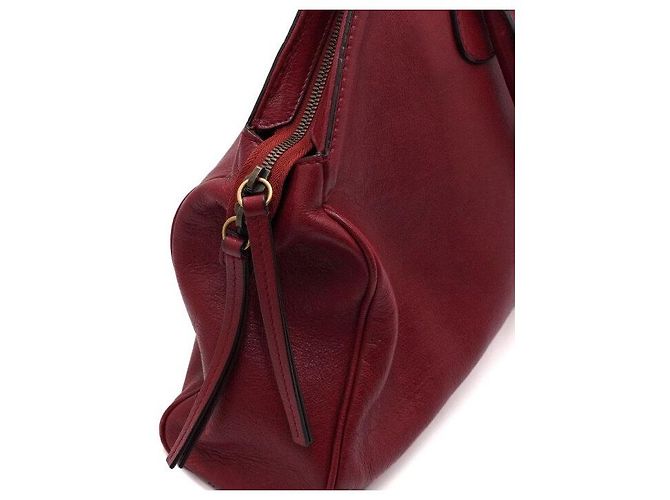 Gucci Große rote Leder-Tote-Bag mit Tragegriff - Ansicht 8