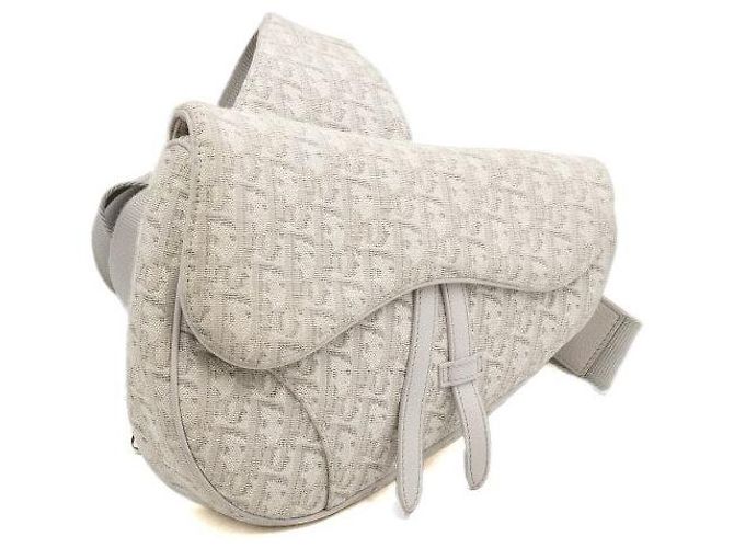 Dior Borsa a tracolla unisex Beige Saddle Bag Marrone - vista 3