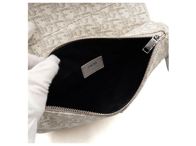 Dior Borsa a tracolla unisex Beige Saddle Bag Marrone - vista 5