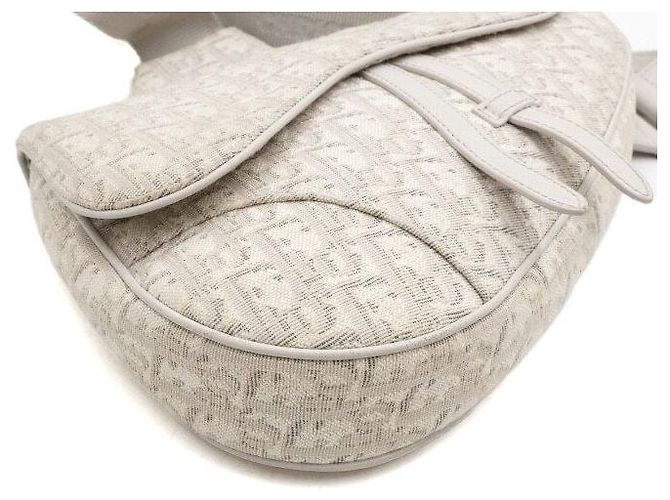 Dior Borsa a tracolla unisex Beige Saddle Bag Marrone - vista 8