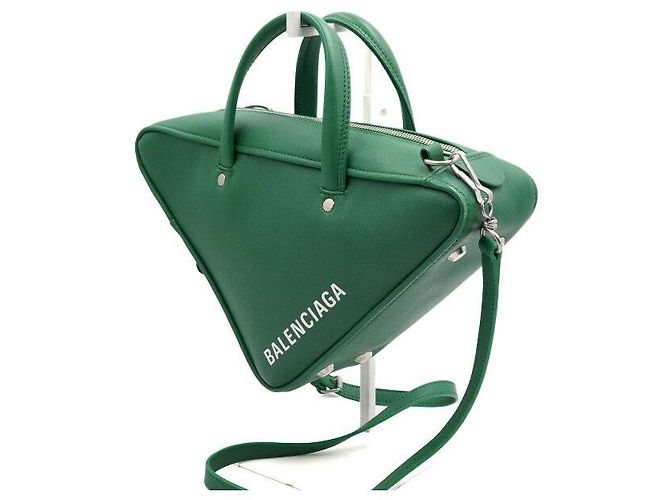 Balenciaga Bolso Duffle Triangle Green Small Tote y Bolso de Hombro Verde - vista 2
