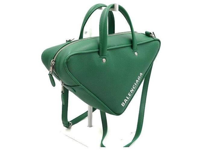 Balenciaga Bolso Duffle Triangle Green Small Tote y Bolso de Hombro Verde - vista 3