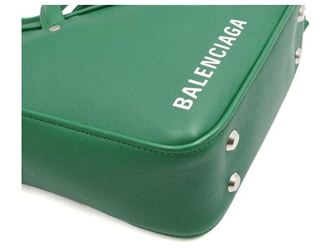 Balenciaga Bolso Duffle Triangle Green Small Tote y Bolso de Hombro Verde - vista 7