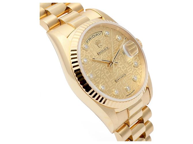 Rolex Orologio Day-Date Original Diamond Jubilee Motif Computer Dial in oro da uomo D'oro - vista 11