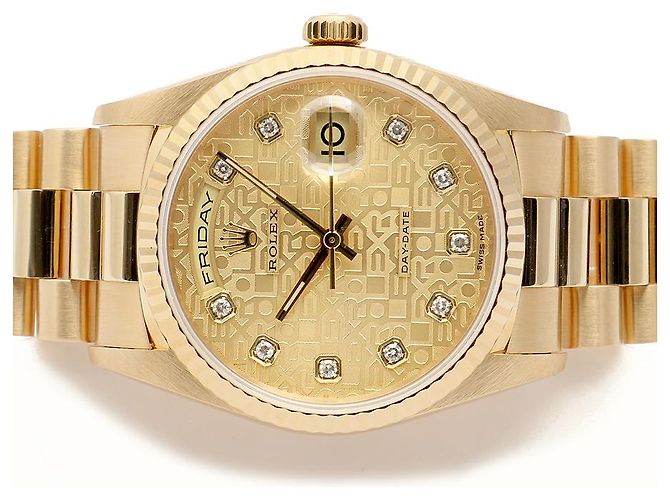 Rolex Orologio Day-Date Original Diamond Jubilee Motif Computer Dial in oro da uomo D'oro - vista 14
