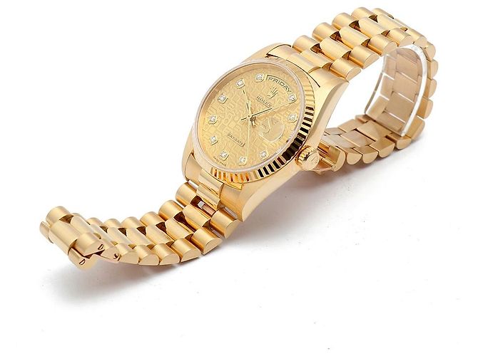 Rolex Orologio Day-Date Original Diamond Jubilee Motif Computer Dial in oro da uomo D'oro - vista 15