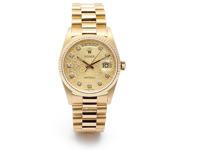 Rolex Orologio Day-Date Original Diamond Jubilee Motif Computer Dial in oro da uomo D'oro - vista 17