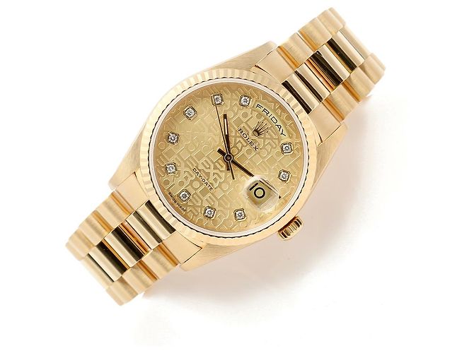 Rolex Orologio Day-Date Original Diamond Jubilee Motif Computer Dial in oro da uomo D'oro - vista 21