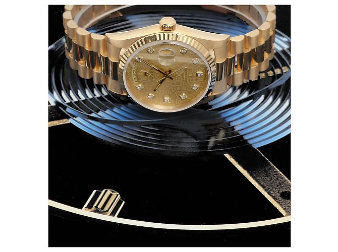 Rolex Orologio Day-Date Original Diamond Jubilee Motif Computer Dial in oro da uomo D'oro - vista 26