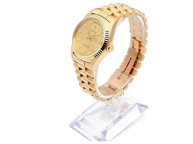 Rolex Orologio Day-Date Original Diamond Jubilee Motif Computer Dial in oro da uomo D'oro - vista 4