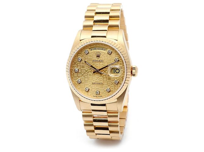 Rolex Orologio Day-Date Original Diamond Jubilee Motif Computer Dial in oro da uomo D'oro - vista 8