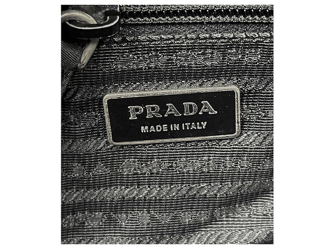Double Prada Borsa a tracolla doppia in nylon nero - vista 6