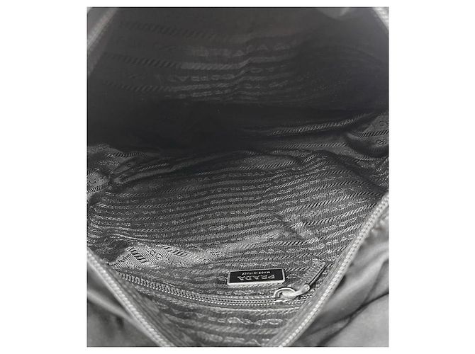 Double Prada Borsa a tracolla doppia in nylon nero - vista 7