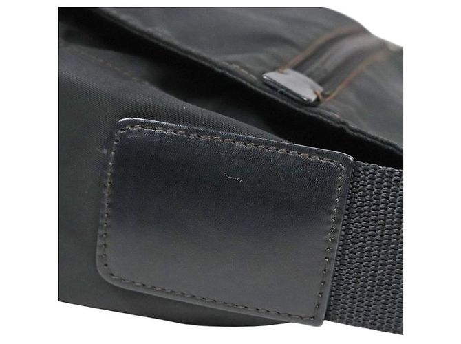 Double Prada Borsa a tracolla doppia in nylon nero - vista 8
