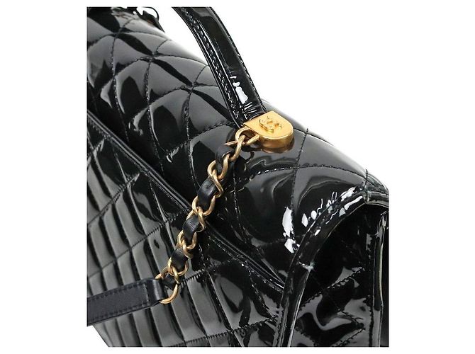 Chanel Zaino scolastico in vernice nero - vista 6