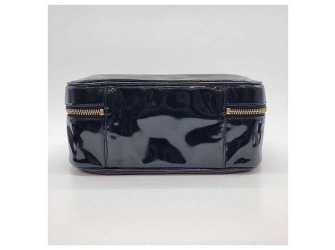 Chanel Borsa a mano con manico superiore e tracolla in vernice Nero - vista 10