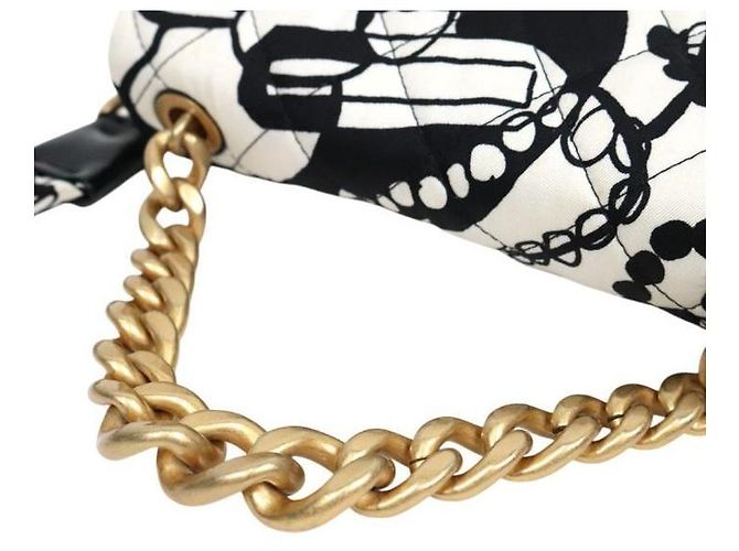 Chanel Zweifarbiger Print Top-Handle Schulterbeutel Mehrfarben - Ansicht 12