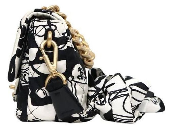 Chanel Zweifarbiger Print Top-Handle Schulterbeutel Mehrfarben - Ansicht 2