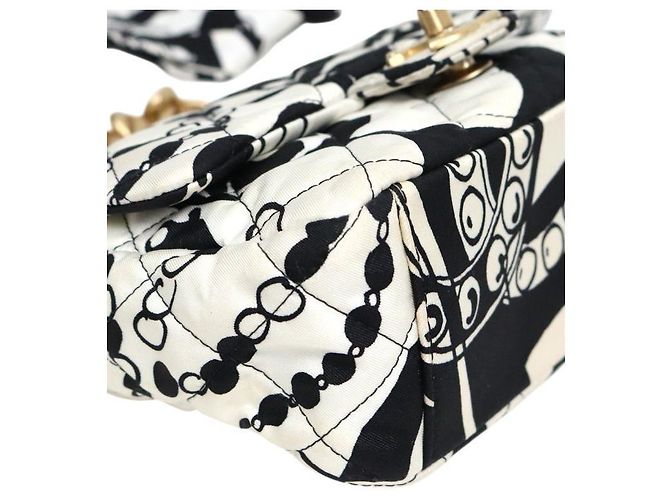 Chanel Zweifarbiger Print Top-Handle Schulterbeutel Mehrfarben - Ansicht 9