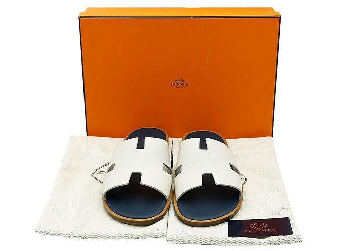 Hermès Sandali Izumi da uomo in Epsom Blue Celeste - vista 3