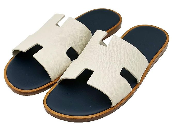Hermès Sandali Izumi da uomo in Epsom Blue Celeste - vista 4