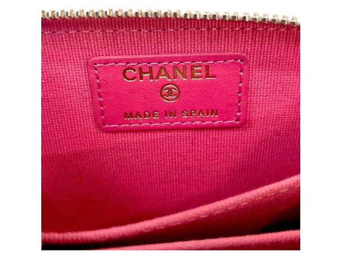 Chanel Tarjetero con cremallera en piel caviar blanco - vista 8