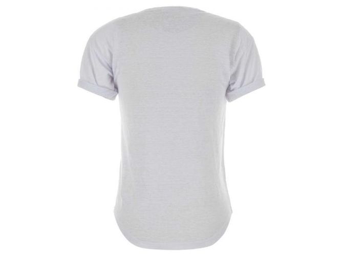 Isabel Marant KOLDIA Leinen T-Shirt mit Logo Weiß - Ansicht 4