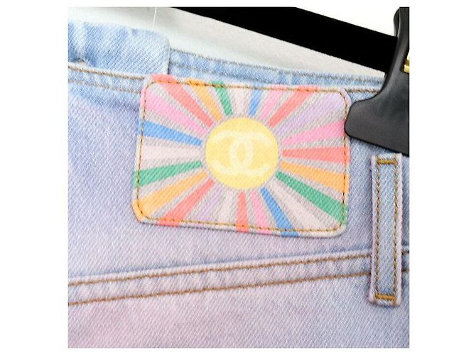Chanel Short de denim lavado Cruise para mujer Multicolor - vista 4
