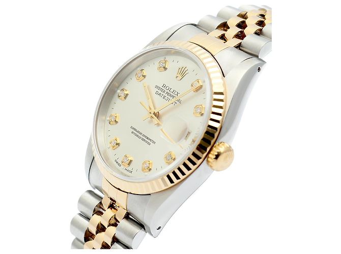 Rolex Datejust Men's Comb Watch Silver Dial Aftersetting Tenpoint Silvery - view 10