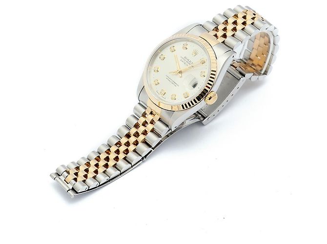 Rolex Datejust Men's Comb Watch Silver Dial Aftersetting Tenpoint Silvery - view 14