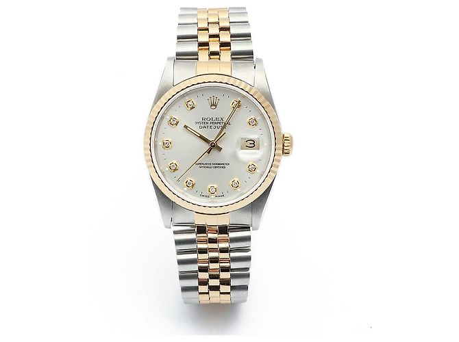 Rolex Datejust Men's Comb Watch Silver Dial Aftersetting Tenpoint Silvery - view 16