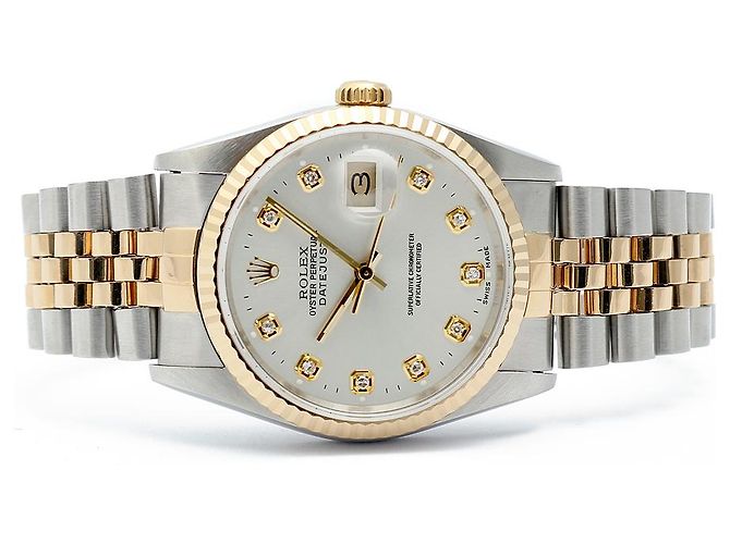 Rolex Datejust Men's Comb Watch Silver Dial Aftersetting Tenpoint Silvery - view 18