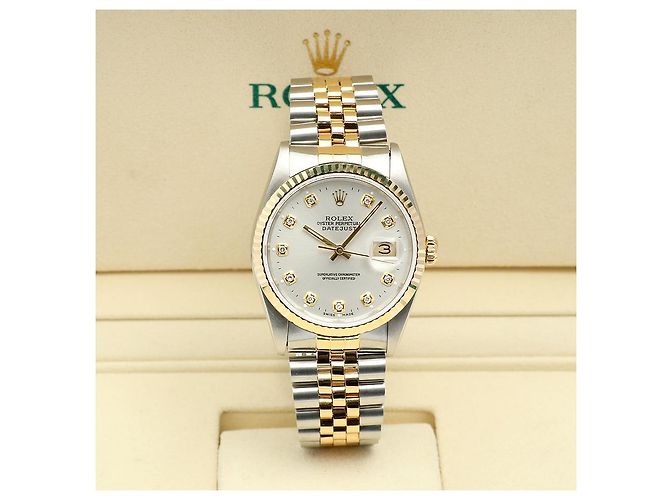 Rolex Datejust Men's Comb Watch Silver Dial Aftersetting Tenpoint Silvery - view 2