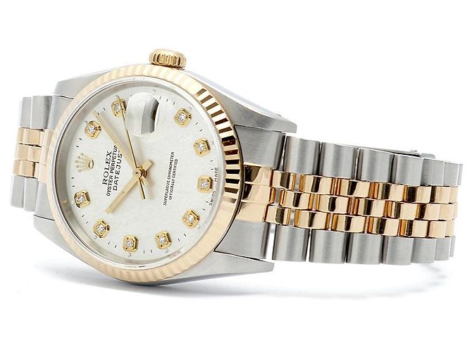 Rolex Datejust Men's Comb Watch Silver Dial Aftersetting Tenpoint Silvery - view 20
