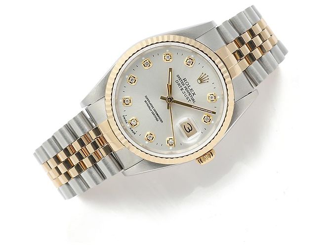 Rolex Datejust Men's Comb Watch Silver Dial Aftersetting Tenpoint Silvery - view 22