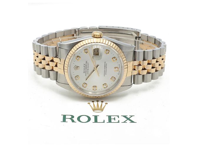 Rolex Datejust Men's Comb Watch Silver Dial Aftersetting Tenpoint Silvery - view 23