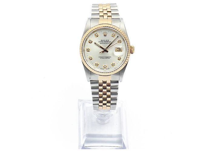 Rolex Datejust Men's Comb Watch Silver Dial Aftersetting Tenpoint Silvery - view 3