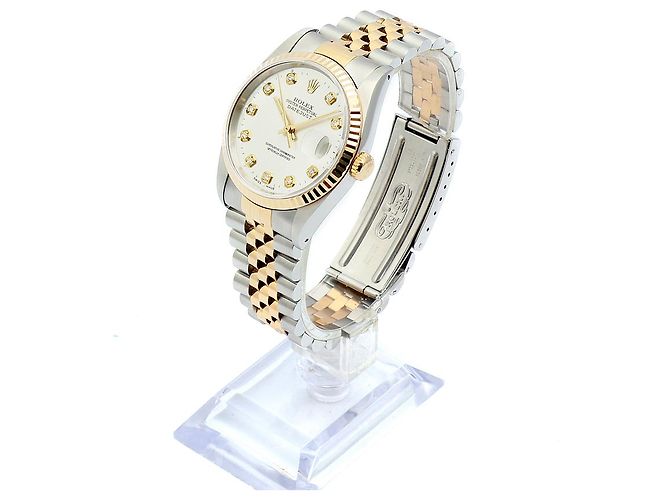 Rolex Datejust Men's Comb Watch Silver Dial Aftersetting Tenpoint Silvery - view 4