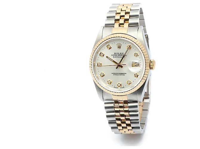Rolex Datejust Men's Comb Watch Silver Dial Aftersetting Tenpoint Silvery - view 8