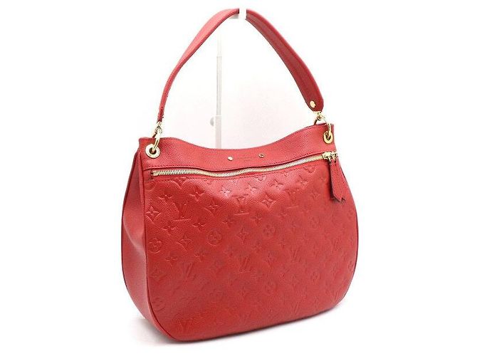 Louis Vuitton Borsa a Spalla e Borsa a Tracolla Monogram Empreinte Spontini Rossa Rosso - vista 3